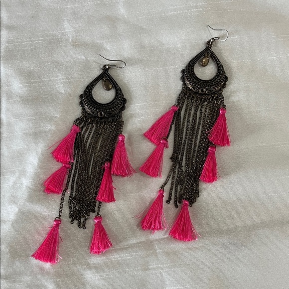 The Unbranded Brand Jewelry - Women Tassel Earrings Long Fringe Drop Statement Bohemian Boho Hanging Dangle 6”